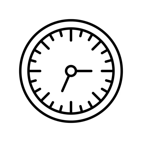 Reloj Pared Lineal Vector Icono Diseño — Vector de stock