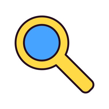 Büyüteç Doğrusal Vektör Simgesi Tasarımı