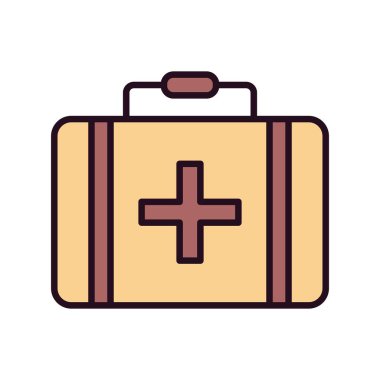 Evrak çantası Doğrusal Vektör Simgesi Tasarımı