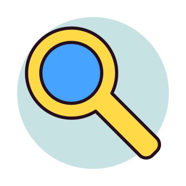 Büyüteç Doğrusal Vektör Simgesi Tasarımı