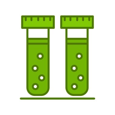Test Tüpleri Doğrusal Vektör Simgesi Tasarımı