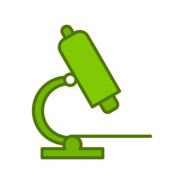 Mikroskop Doğrusal Vektör Simgesi Tasarımı