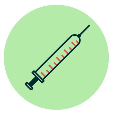 Şırınga Doldurulmuş Vektör Simgesi Tasarımı