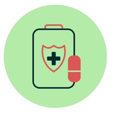 Tabletler Doldurulmuş Vektör Simgesi Tasarımı