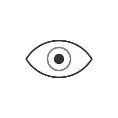 Göz Doğrusal Vektör Simgesi Tasarımı