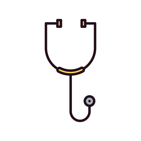 Stethoscope Linear Vector Icon Design — Stock Vector