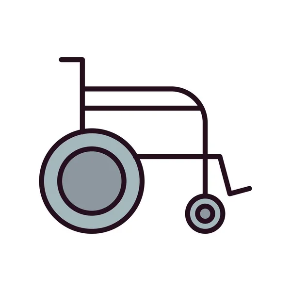 Linear Vector Icon Design Für Rollstuhl — Stockvektor