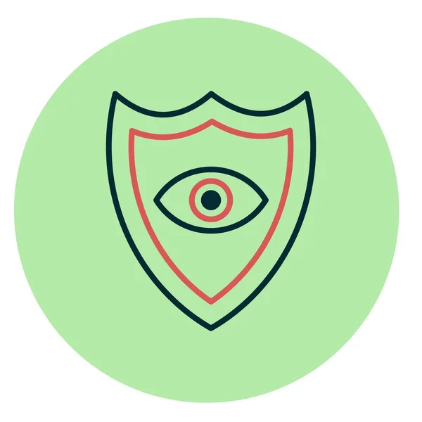 Eye Shield Filled Σχεδιασμός Εικονιδίου Διανύσματος — Διανυσματικό Αρχείο