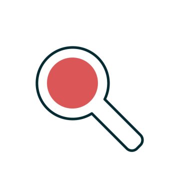 Büyüteç Doğrusal Vektör Simgesi Tasarımı