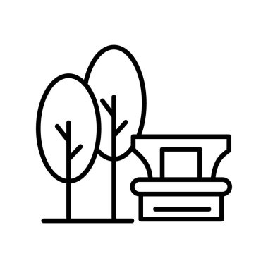 Bahçe Vektör Satırı Simgesi Tasarımı