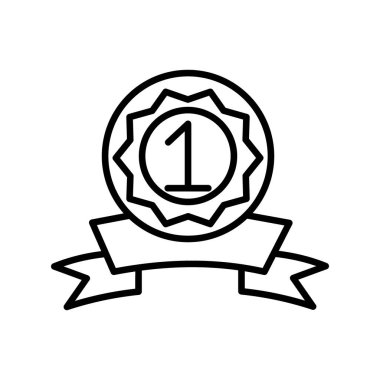 Ödül Vektör Satırı Simgesi Tasarımı