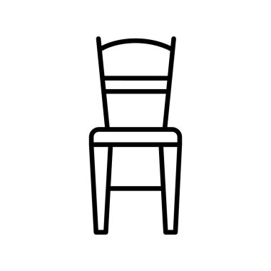 Sandalye Vektör Satırı Simge Tasarımı