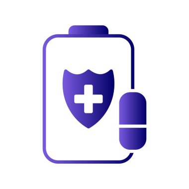 Tabletler Glyph Gradyan Vektör Simgesi Tasarımı