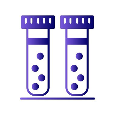 Test Tüpleri Gradyan Vektör Simgesi Tasarımı