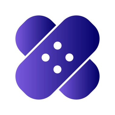 Bandaj Gradyan Vektör Simgesi Tasarımı