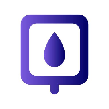 Kan Torbası Gradyan Vektör Simgesi Tasarımı