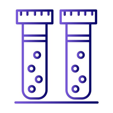 Test Tüpleri Çizgisi Gradyan Vektör Simgesi Tasarımı