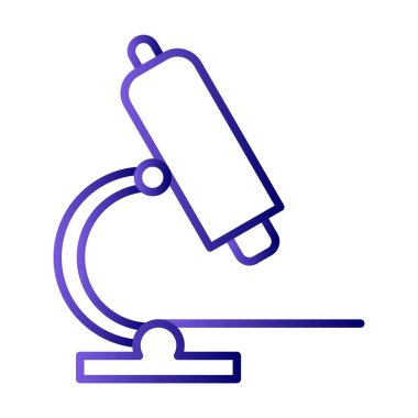 Mikroskop Çizgisi Gradyan Vektör Simgesi Tasarımı