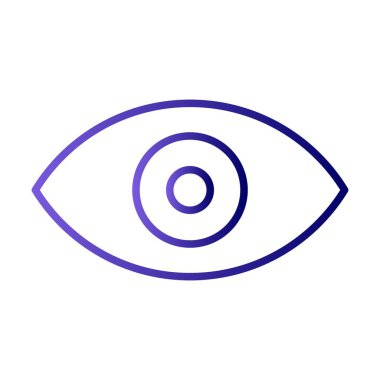 Göz Çizgisi Gradyan Vektör Simgesi Tasarımı