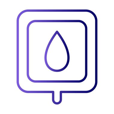 Kan Torbası Çizgisi Gradyan Vektör Simgesi Tasarımı