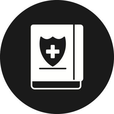 Tıbbi Kitap Kabartması Ters Vektör Simgesi Tasarımı