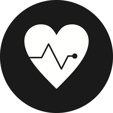 Kalp Kabartması Ters Vektör Simgesi Tasarımı