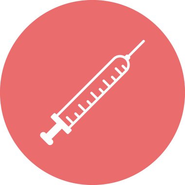 Şırınga Kabartma Çemberi Vektör Simgesi Tasarımı