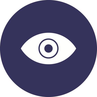 Göz Kabartması Çember Vektör Simgesi Tasarımı