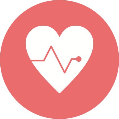 Kalp Kabartma Çemberi Vektör Simgesi Tasarımı