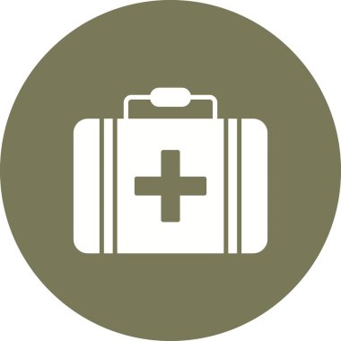 Evrak çantası Glyph Çember Vektör Simgesi Tasarımı