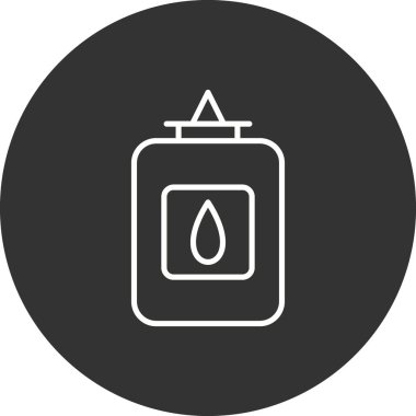 Göz Düşüren Satır Çemberi Ters Vektör Simgesi Tasarımı