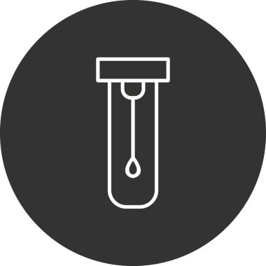 Swab Satır Çemberi Ters Vektör Simgesi Tasarımı