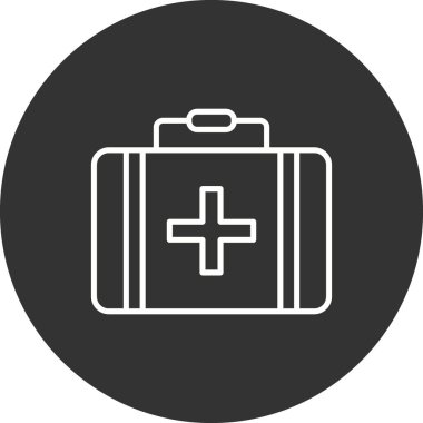 Evrak çantası Satır Çemberi Ters Vektör Simgesi Tasarımı