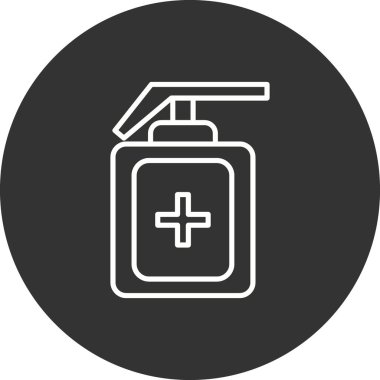  Temizleyici Hattı Çemberi Ters Vektör Simgesi Tasarımı