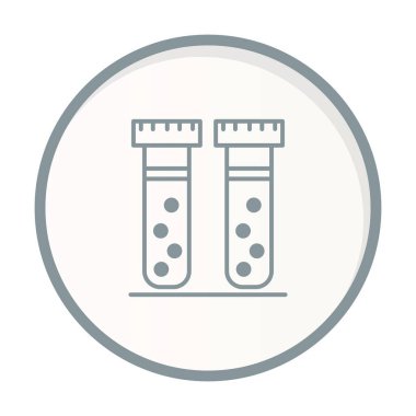 Test Tüpleri Çember Gri Vektör Simgesi Tasarımı
