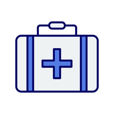 Evrak çantası Satırı Mavi Vektör Simgesi Tasarımı