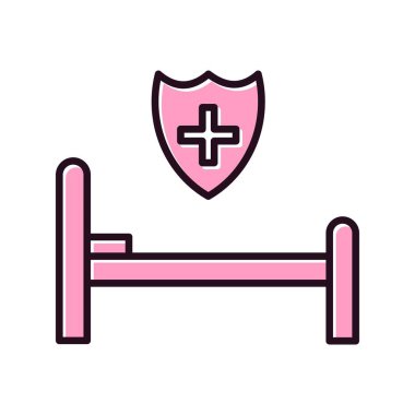 Hastane yatağı Vektör Simgesi Tasarımı