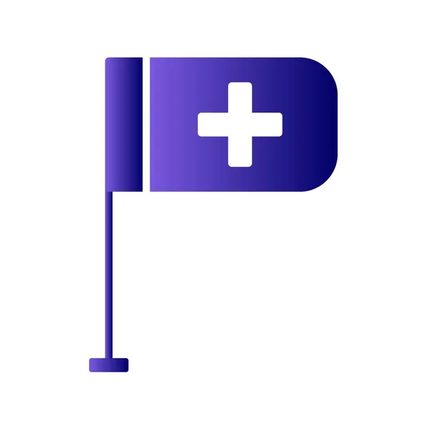 Bandeira Glyph Gradient Vector Icon Design —  Vetores de Stock