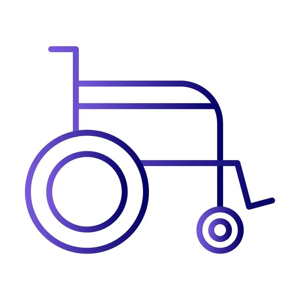 Rollstuhl Linie Gradient Vector Icon Design — Stockvektor