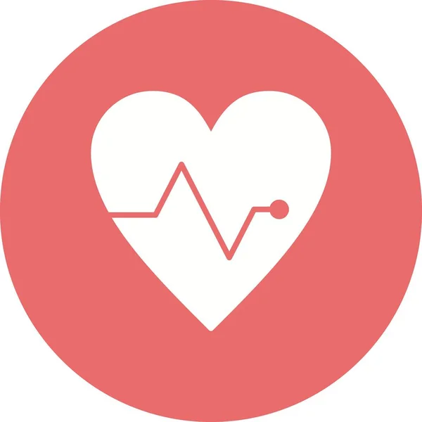 Heart Glyph Circle Vector Icon Design — Stock Vector