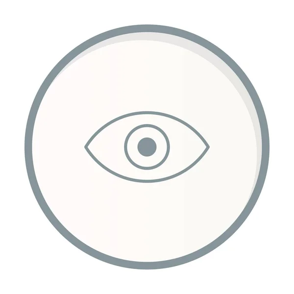Cercle Oculaire Gris Vectoriel Icône Design — Image vectorielle