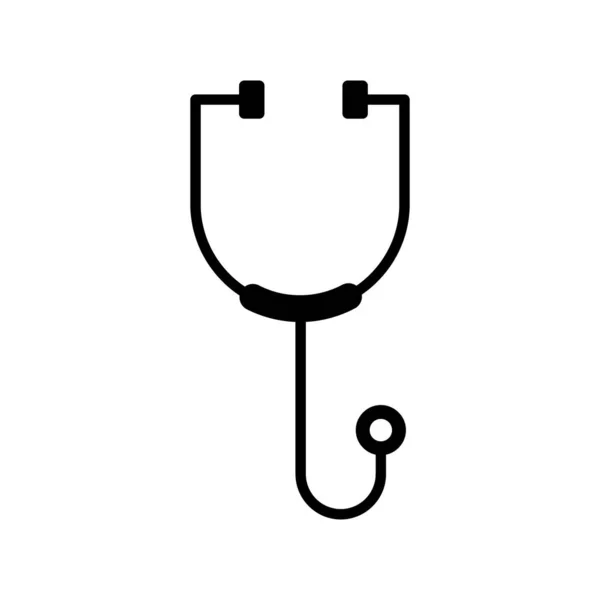 Stethoscope Glyph Vector Icon Design — Stock Vector