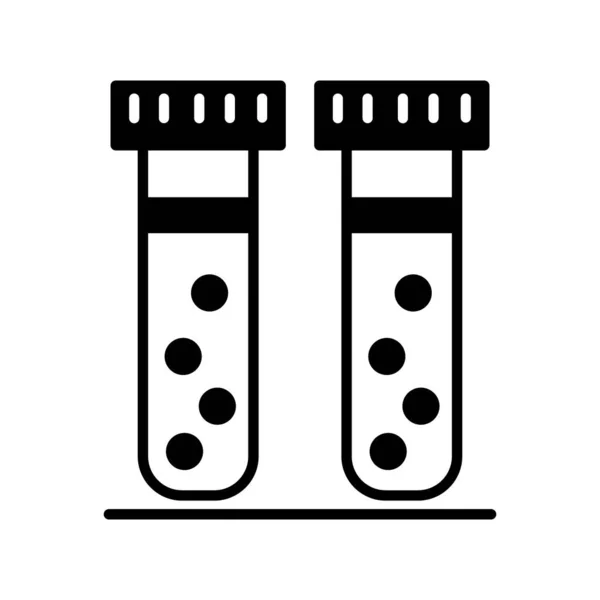 Test Tubes Glyph Vector Icon Design — ストックベクタ