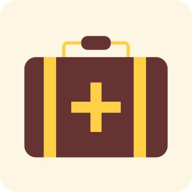 Evrak çantası Düz Yuvarlak Vektör Simgesi Tasarımı