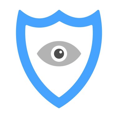 Göz Kalkanı Düz Vektör Simgesi Tasarımı