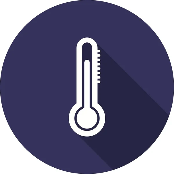 Thermometer Glyph Shadow Vector Icon Design — ストックベクタ