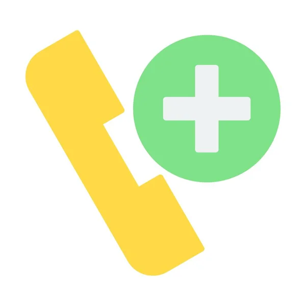 Medizinische Helpline Flat Vector Icon Design — Stockvektor