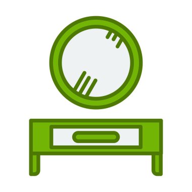 Soyunma Odası Doğrusal Vektör Simgesi Tasarımı