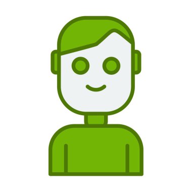 Ajan Doğrusal Vektör Simgesi Tasarımı