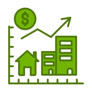 Propoerty Doğrusal Vektör Simgesi Tasarımı